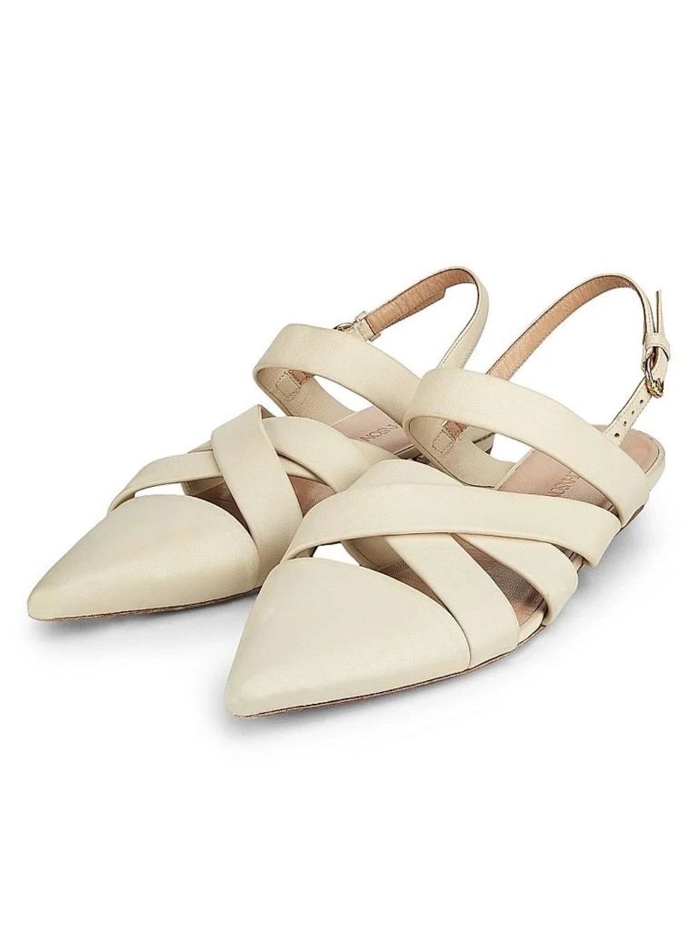 Ulla Johnson Women’s Tallulah Woven Leather Flats in Ivory/Natural Size 37.5